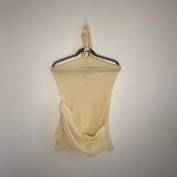 Peppermayo Cream One-Shoulder Halter Mini Dress - Picture 3 of 4